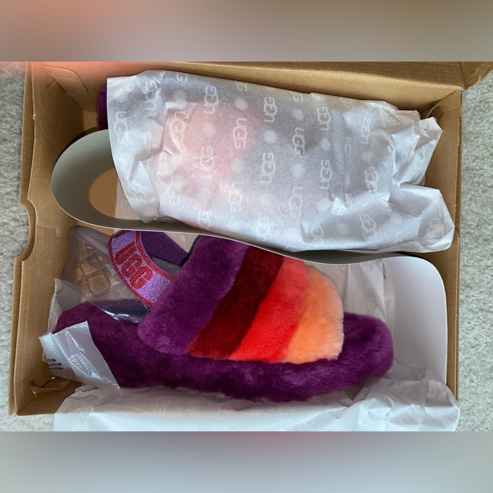 Ugg Fluff Yeah Slide Ombré, Women’s size 10, New/Never Worn